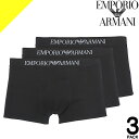 エンポリオアルマーニ ボクサーパンツ 3枚セット メンズ アンダーウエア 下着 肌着 ロゴ コットン 綿100% ブランド ローライズ 大きいサイズ プレゼント...