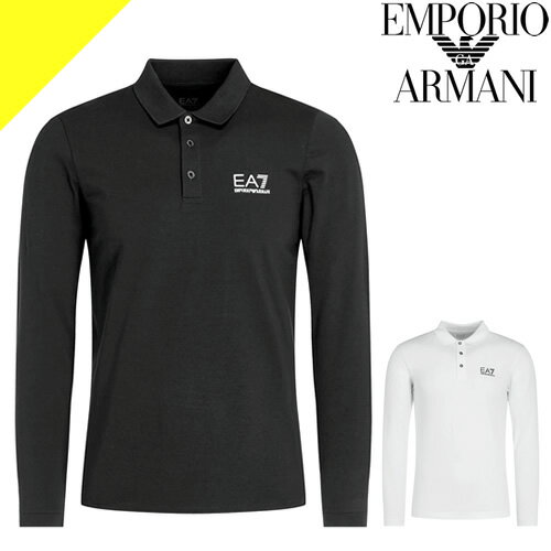 ݥꥪ ޡ ݥ Ĺµ  2023ǯ߿   ƥ˥ 礭 ֥   ֥å ۥ磻 EMPORIO ARMANI EA7 POLO SHIRT 8NPF05 PJM5Z [ͥݥȯ]