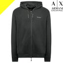 アルマーニ エクスチェンジ パーカー ジップアップパーカー メンズ ロゴ スウェット ブランド 大きいサイズ 黒 ブラック ARMANI EXCHANGE MILANO NEW YORK ZIP UP HOODED SWEATSHIRT 8NZM95 ZJKRZ