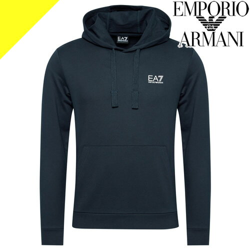 エンポリオ アルマーニ パーカー プルオーバーパーカー スウェット メンズ ロゴ ブランド 大きいサイズ 紺 ネイビー EMPORIO ARMANI HOODED SWEATSHIRT 8NPM04 PJ05Z