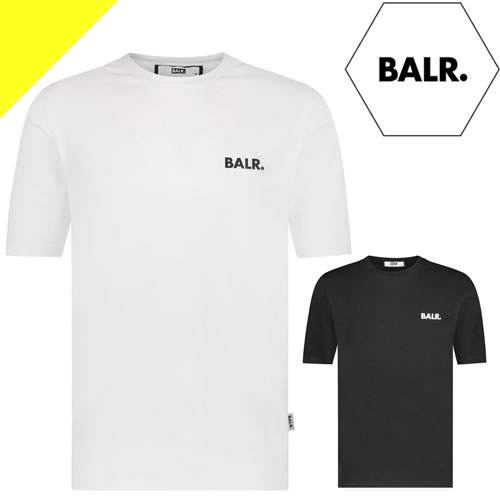 ボーラー Tシャツ 半袖 クルーネック 丸首 メンズ ロゴ コットン 大きいサイズ ブランド 黒色 白色 ブラック ホワイト BALR. ATHLETIC SMALL BRANDED CHEST T-SHIRT B1112.1050 