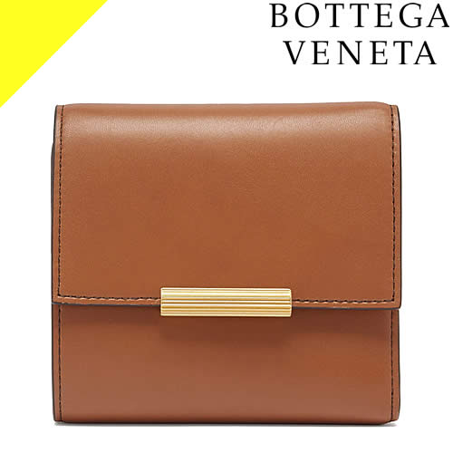 ボッテガヴェネタ 財布 ミニ財布 三つ折り財布 小銭入れあり レディース レザー 本革 ブランド プレゼント 茶色 ブラウン BOTTEGA VENETA TRI-FOLD ZIP WALLET 578752 VMAU1のサムネイル