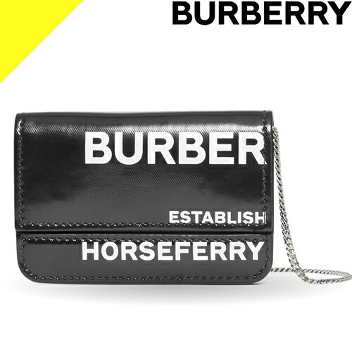 СХ꡼ ɥ ̾ ǥ ۡե꡼ 󥹥ȥå ֥   ֥å BURBERRY Horseferry Print Card Case with Chain Strap 8022445 A1189 [ͥݥȯ]