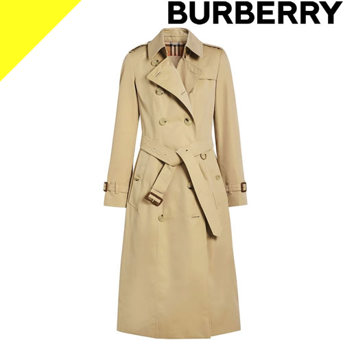 バーバリー トレンチコート レディース チェルシー ヘンテージ スプリングコート ロング 秋 春 大きいサイズ ハニー ベージュ BURBERRY The Long Chelsea Heritage Trench Coat 4073377 70500のサムネイル