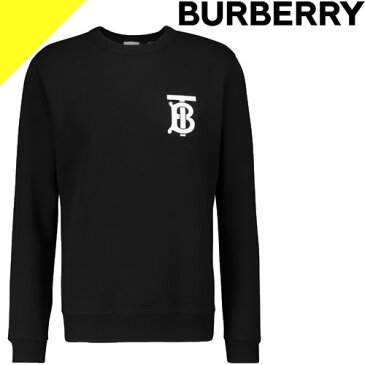 バーバリー トレーナー スウェット レディース モノグラムモチーフ クルーネック 丸首 ブランド 大きめ おしゃれ 黒 ブラック BURBERRY Monogram Motif Cotton Sweatshirt 8024346