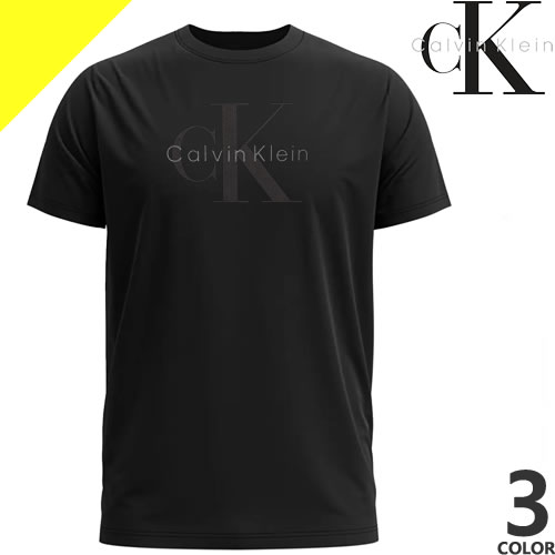 カルバンクライン Tシャツ 半袖 クルーネック 丸首 メンズ CK ロゴ プリント コットン おしゃれ 大きいサイズ ブランド プレゼント 白 黒 ホワイト ブラック Calvin Klein 40QM825 [ネコポス発送]