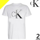 カルバンクライン Tシャツ 半袖 クルーネック 丸首 メンズ CK ロゴ プリント コットン おしゃれ 大きいサイズ ブランド プレゼント 白 黒 ホワイト ブラック Calvin Klein 40QC834 [ネコポス発送]