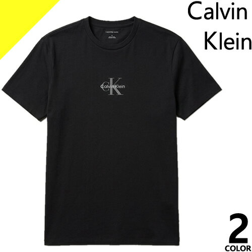 Rakuten - カルバンクライン Calvin Klein Tシャツ 半袖 クルーネック 丸首 メンズ コットン CK ロゴ 刺繍 おしゃれ 大きいサイズ ブランド 白 黒 ホワイト ブラック MONOGRAM LOGO T-SHIRT LV04RB866G [ネコポス発送]