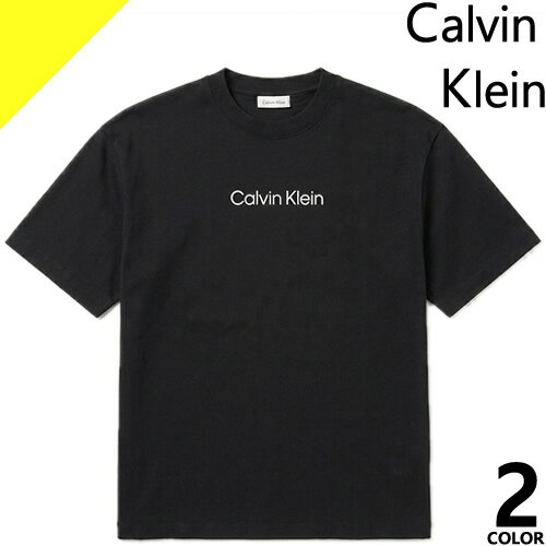 Rakuten - カルバンクライン Tシャツ 半袖 クルーネック 丸首 メンズ 2026年春夏新作 コットン CK ロゴ プリント おしゃれ 大きいサイズ ブランド 白 黒 ホワイト ブラック Calvin Klein ESSENTIAL COTTON LOGO T-SHIRT LV04LD230G [ネコポス発送]