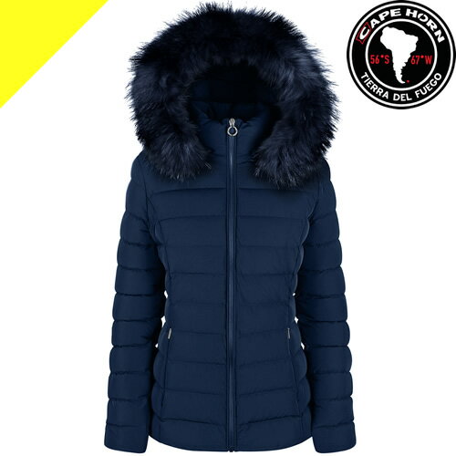 ケープホーン サルタマーマスキー ダウン ダウンジャケット アウター レディース フード付き ショート丈 軽量 防寒 撥水 大きいサイズ ブランド ブルー ネイビー CAPE HORN SALTA MURMASKY 32576