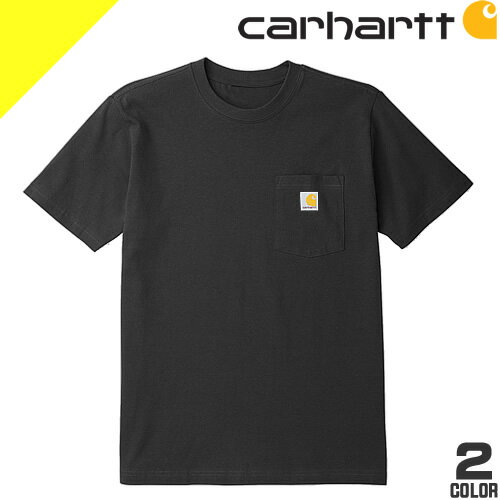 カーハート Carhartt Tシャツ ポケット 半袖 メンズ プリント ヘビー ロゴ オーバーサイ