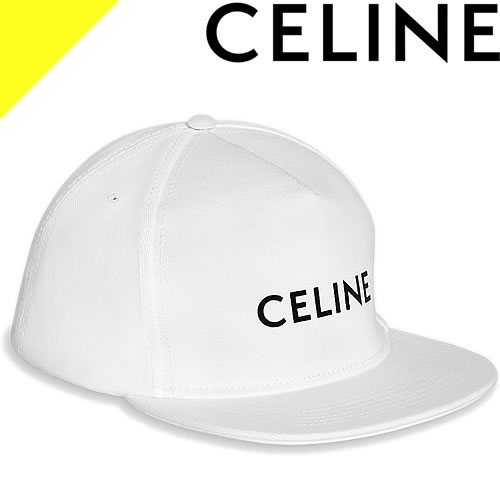 セリーヌ キャップ ベースボールキャップ 帽子 メンズ レディース スナップバック ロゴ ブランド 大きいサイズ 大きめ 白 ホワイト CELINE 2AUU1 126Nのサムネイル