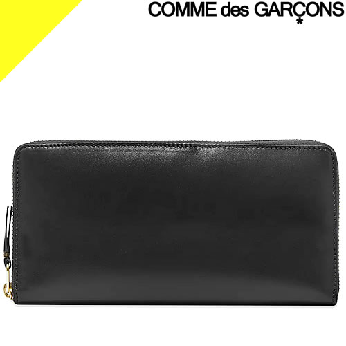 コムデギャルソン 財布 長財布 メンズ レディース ラウンドファスナー 本革 革 ブランド 薄い 黒 ブラック COMME des GARCONS CLASSIC SA0110