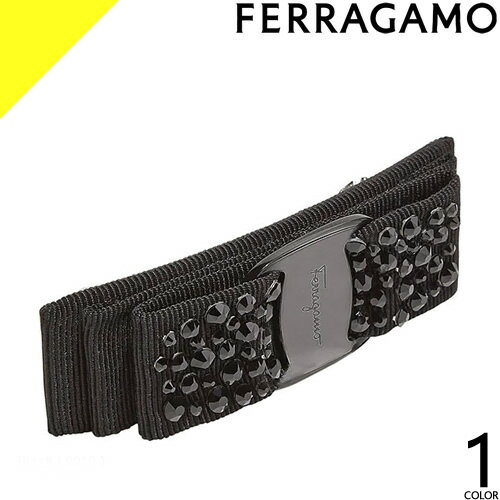 フェラガモ バレッタ ヘアアクセサリー ヘアクリップ レディース ヴァラ リボン クリスタル スワロフスキー 髪留め 結婚式 キラキラ ブランド プレゼント ギフト 女性 黒 ブラック FERRAGAMO VARA BOW SWAROVSKI HAIRCLIP 341693 488214