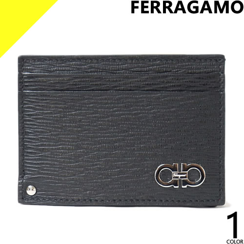 フェラガモ カードケース ガンチーニ メンズ 定期入れ パスケース 本革 革 薄型 薄い ブランド おしゃ..