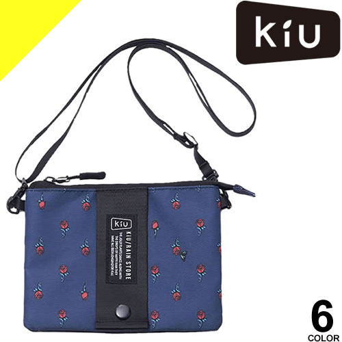 Rakuten - キウ kiu バック ショルダーバッグ サコッシュ エチケットポーチ 2ND K445 レディース メンズ 撥水 防水 斜めがけ 軽量 小さめ かこいい ブランド ミニ 黒 ブラック レオパード [ネコポス発送]
