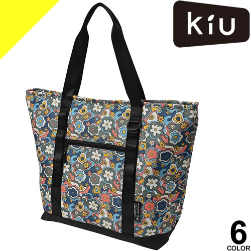 【SALE】kiu キウ バッグ 600D トートバッグ K446 メンズ レディース 撥水 防水 PCポケット 通勤 通学 大容量 おしゃれ 大きめ ブランド カジュアル 縦型 ファスナー付き 黒 ブラック レオパード カモ