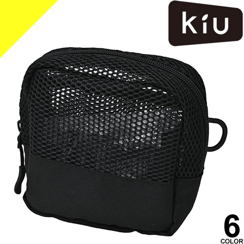 キウ kiu ポーチ トラベルメッシュスクエアポーチ K369 レディース メンズ 撥水 防水 コスメポーチ 化粧ポーチ 小物入れ 小さめ おしゃれ 可愛い ブランド 持ち歩き コンパクト 自立 旅行用 黒 ブラック レオパード [ネコポス発送](4)