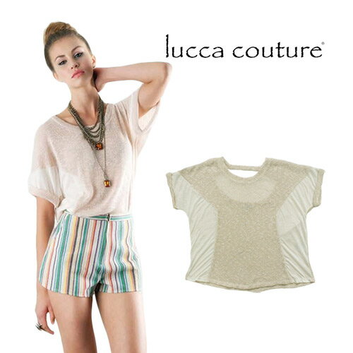 ルッカクチュール サマーニット トップス レディース 半袖 夏 春 大きいサイズ 透かし編み かぎ編み ニ..