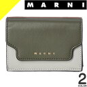 マルニ 財布 三つ折り財布 ミニ財布 レディース サフィアーノ レザー バイカラー ブランド 本革 MARNI TRI-FOLD WALLET SAFFIANO LEATHER PFMOW02U23 LV589