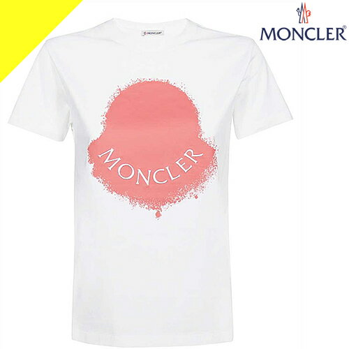 モンクレール Tシャツ レディース 半袖 ブランド カットソー クルーネック ロゴ カジュアル 大きいサイズ 白 ホワイト MONCLER 8C00014 829HP [ネコポス発送]