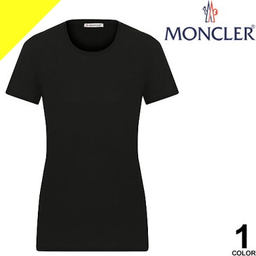 モンクレール Tシャツ レディース ブランド カットソー クルーネック ロゴ カジュアル 大きいサイズ 黒 ブラック MONCLER 8C73200 V8058 999 [ネコポス発送]