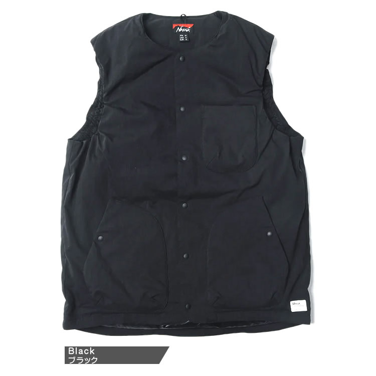 ナンガ ダウン ヒノックリップストップ インナーダウンベスト フードなし アウター メンズ アウトドア バイク ゴルフ 登山 軽量 防寒 撥水 通勤 通学 大きいサイズ ブランド 黒 ブラック カーキ NANGA HINOC RIPSTOP INNER DOWN VEST