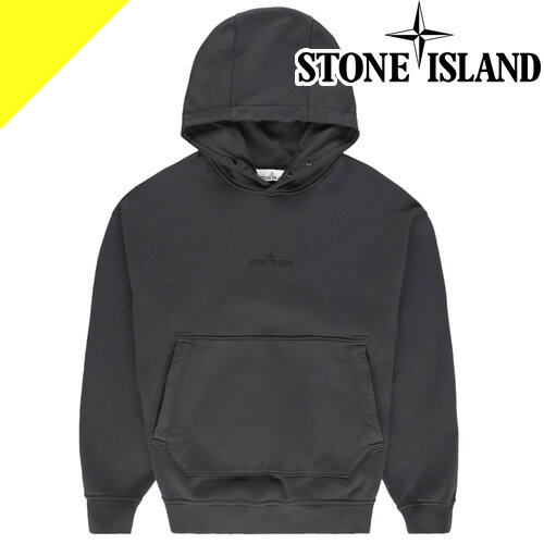 ストーンアイランド パーカー プルオーバーパーカー スウェット メンズ ロゴ 刺繍 ブランド 大きいサイズ 春 黒 ブラック STONE ISLAND GARMENT DYED HOODIE 781562251