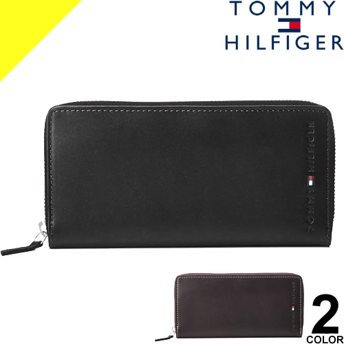 トミーヒルフィガー 財布 長財布 メンズ レディース ラウンドファスナー 本革 ブランド 黒 ブラック ブラウン TOMMY HILFIGER WELLESLEY ZIP AROUND WALLET 31TL13X015 ネコポス発送