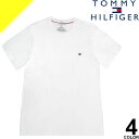 ＼3日間限定／【5,500円→2,399円】5/7 11:59まで！トミーヒルフィガー Tシャツ クルーネック 丸首 半袖 メンズ ロゴ 刺繍 コットン おしゃれ 大きいサイズ ブランド プレゼント 白 黒 ホワイト ブラック TOMMY HILFIGER 09T3139 [ネコポス発送]