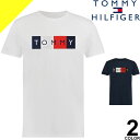 トミーヒルフィガー Tシャツ 半袖 クルーネック 丸首 メンズ ロゴ プリント コットン 大きいサイズ ブランド 白 ホワイト ネイビー TOMMY HILFIGER LOGO T-SHIRT 78J8779 ネコポス発送