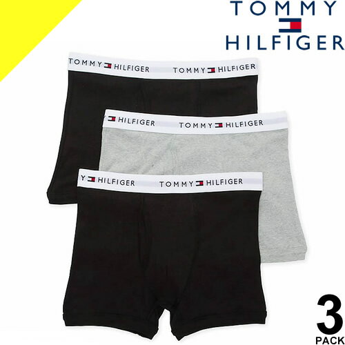 Tommy Hilfiger トミーヒルフィガー ボクサーパンツ 3枚セット メンズ アンダーウェア 下着 ロゴ コットン おしゃれ 大きいサイズ ブランド プレゼント 黒 ブラック ネイビー TOMMY HILFIGER BOXER BRIEFS 3 PACK 09TQ002 [ネコポス発送]