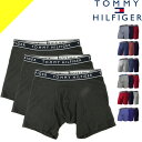 Tommy Hilfiger トミーヒルフィガー ボクサーパンツ 3枚セット メンズ アンダーウェア 下着 ロゴ コットン おしゃれ 大きいサイズ ブランド プレゼント 黒 ブラック TOMMY HILFIGER BOXER BRIEFS 3 PACK 09T4145 [ネコポス発送]