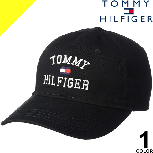 トミーヒルフィガー 帽子 キャップ ベースボールキャップ メンズ レディース ロゴ 刺繍 コットン 大きいサイズ ブランド プレゼント 黒 ブラック TOMMY HILFIGER BASEBALL CAP 6950130 [ネコポス発送]
