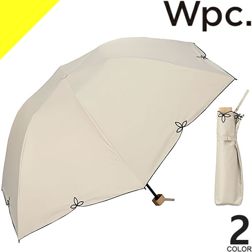 wpc w.p.c 傘 折りたたみ傘 日傘 レディース 完全遮光 雨傘 晴雨兼用 軽量 丈夫 撥水 uvカット おしゃれ かわいい ブランド 紫外線対策 黒 ブラック ベージュ 花柄 刺繍 55cm DOME PARASOL WIDE SCALLOP mini 801-16560-102