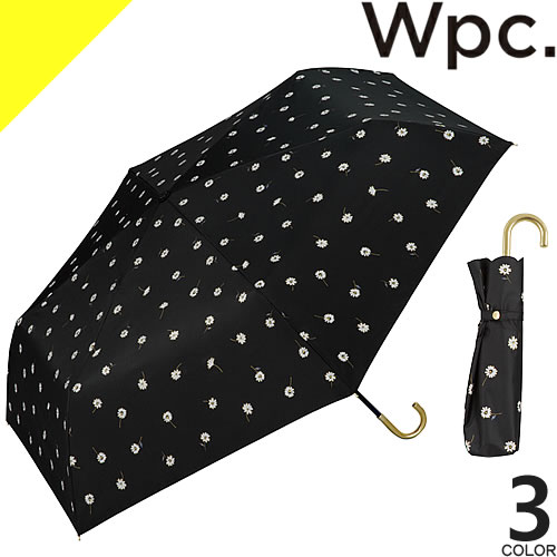 wpc w.p.c 傘 折りたたみ傘 日傘 遮光ゴールドラインマーガレット ミニ レディース 完全遮光 雨傘 晴雨兼用 軽量 丈夫 撥水 uvカット おしゃれ かわいい ブランド 紫外線対策 花柄 黒 ブラック ベージュ GOLDEN LINE MARGUERITE mini 801-17387-102