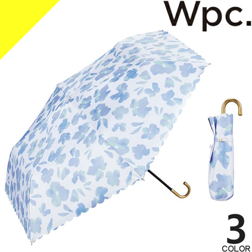 wpc w.p.c 傘 折りたたみ傘 日傘 遮光ニュアンスフラワー ミニ レディース完全遮光 雨傘 晴雨兼用 軽量 丈夫 撥水 uvカット おしゃれ かわいい ブランド 紫外線対策 49cm 花柄 青 ブルー ピンク ベージュ NUANCE FLOWER mini 801-16396-102