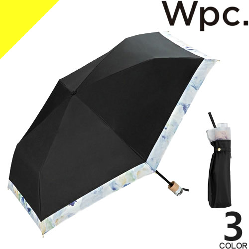 Rakuten - Wpc. 日傘 折りたたみ傘 傘 遮光リムオーガンジープリント ミニ レディース 完全遮光 雨傘 晴雨兼用 軽量 丈夫 撥水 uvカット おしゃれ かわいい ブランド 紫外線対策 白 黒 ホワイト ブラック グレー RIM ORGANDIE PRINT mini 801-17457-102