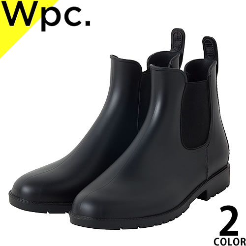 wpc w.p.c レインブーツ レディース 長靴 雨靴 ショート レインシューズ アウトドア サイドゴア おしゃれ 通勤 通学 撥水 防水 軽量 黒 ブラック ブラウン RB-7006