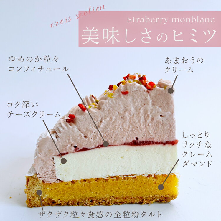 【100円OFFクーポン】苺タルト 完熟苺のあまおうモンブランタルト 4.5号 4名〜6名様 誕生日ケーキ バースデー お取り寄せ 送料無料 スイーツ ギフト HAPPY BIRTHDAY ラッピング付 誕生日 スイーツ 誕生日プレゼント 母親 女友達 鬼盛り フルーツタルト 保存料 着色料 無添加 2