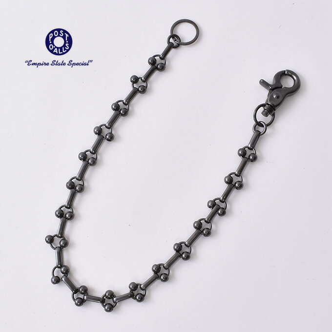 楽天Cott【POST OVERALLS】ポストオーバーオールズPOST Key Chain #2（3910 PK2）ポストキーチェーンbrass flat black ブラスフラットブラック[ネコポス対応]