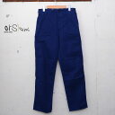 オアスロウUNISEX MODEL　ユニセックスモデルFRENCH WORK PANTSフレンチワークパンツHERRING BONE TWILL COTTONヘリンボーンツイルコットンink blue（03）z5x