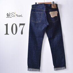 オアスロウ ジーンズ メンズ 【orslow】オアスロウ107 MEN'S IVY FIT JEANS107 メンズ アイビー フィット ジーンズ13.7oz ORIGINAL SELVEDGE DENIM ONE WASH（81）ワンウォッシュ ブルーデニム z5x