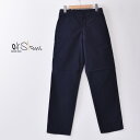 オアスロウUNISEX MODEL　ユニセックスモデルFRENCH WORK PANTSフレンチワークパンツHERRING BONE TWILL COTTONヘリンボーンツイルコットンNAVY（02）z5x