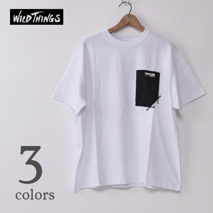 【WILDTHINGS】ワイルドシングスCAMP POKET T SHIRT (WT24053KY) キャンプ ポケットTシャツ全3色[ネコポス対応]z10x