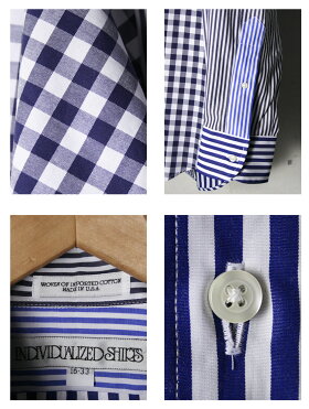 《マスタ待ち》店舗限定MadeinUSA【INDIVIDUALIZEDSHIRTS】インディビジュアライズドシャツL/SSTANDARDFITBDSHIRTロングスリーブスタンダードフィットボタンダウンシャツクレイジーパターンブルーz10x