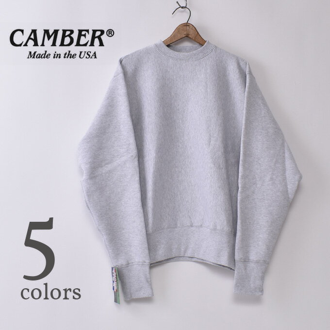 【CAMBER】キャンバー#234 Cross Knit Crew Neck Sweat Shirt 12ozクロスニット クルーネックスウェットシャツ 12オンス全5色