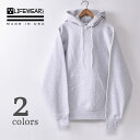 【LIFE WEAR】ライフウェア9521 HEAVY WEIGHT HOODED SWEATSHIRTSヘビーウェイトフードスウェットシャツ パーカー フーディ全2色