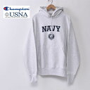 yChampionz`sIUS Champion USNA ISSUE Reverse Weave Sweat Hoodieo[XEB[u XEFbg p[J[CRwZ United States Naval Academy US NAVYGray O[