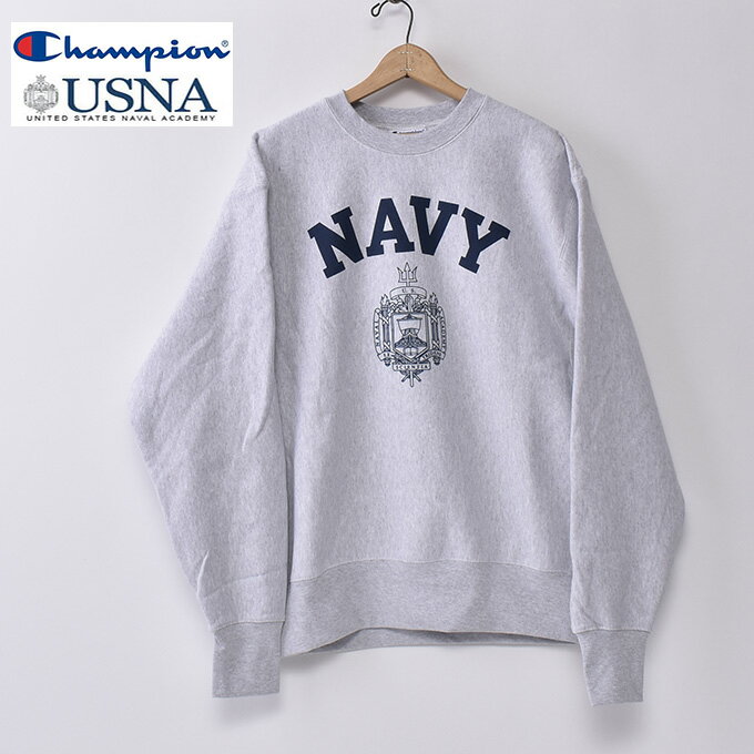 【Champion】チャンピオンUS企画 Champion "USNA" Reverse Weave Sweat Crewリバースウィーブ スウェット クルーネック 海軍兵学校 United States Naval Academy US NAVYACADEMIC SILVER アカデミーシルバーのサムネイル